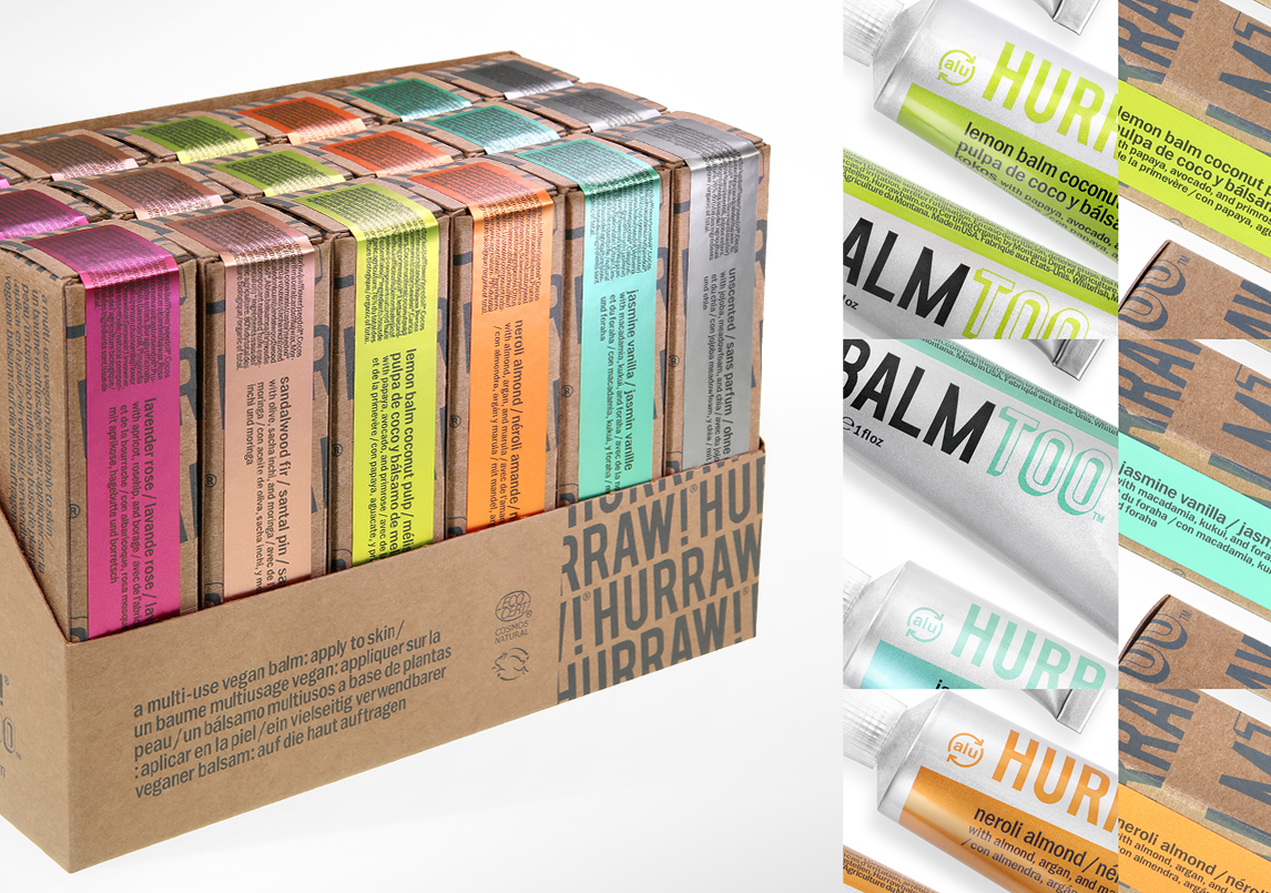 Hurraw! Vegan Body Balm Wholesale Display Stand - 18 box option