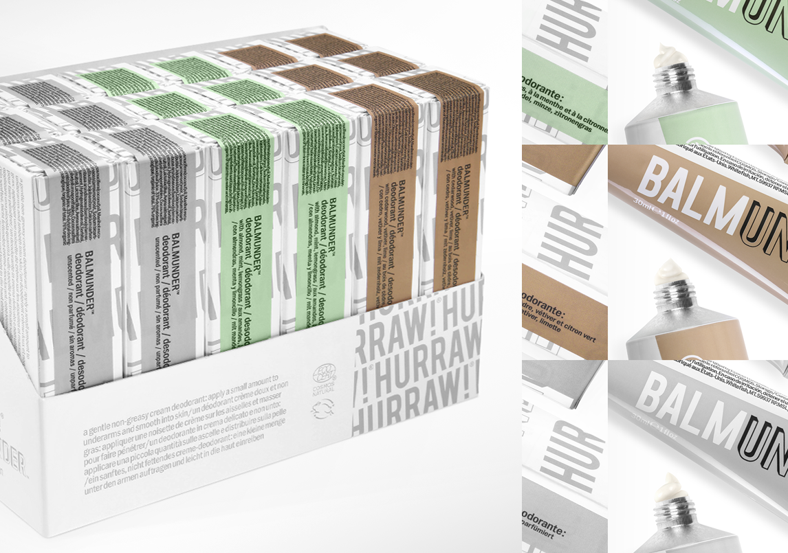 Hurraw! Natural Vegan Deodorant Wholesale Display Stand - 18 box option