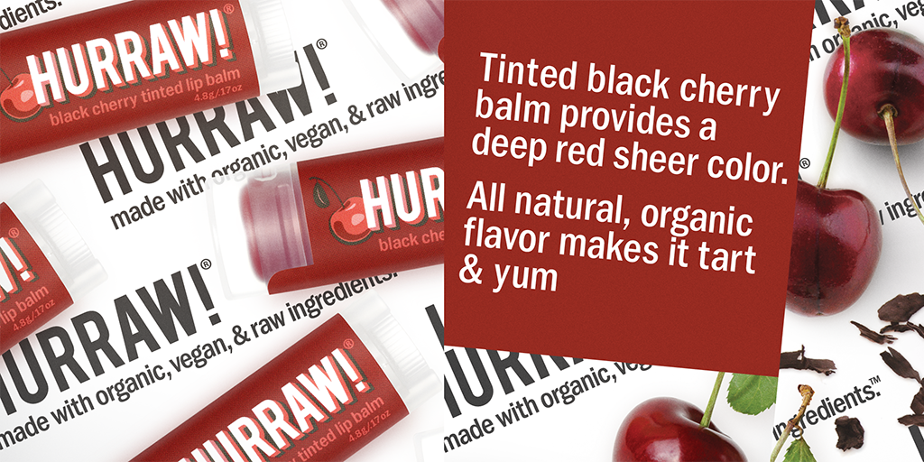 Hurraw! Black Cherry Tinted Lip Balm