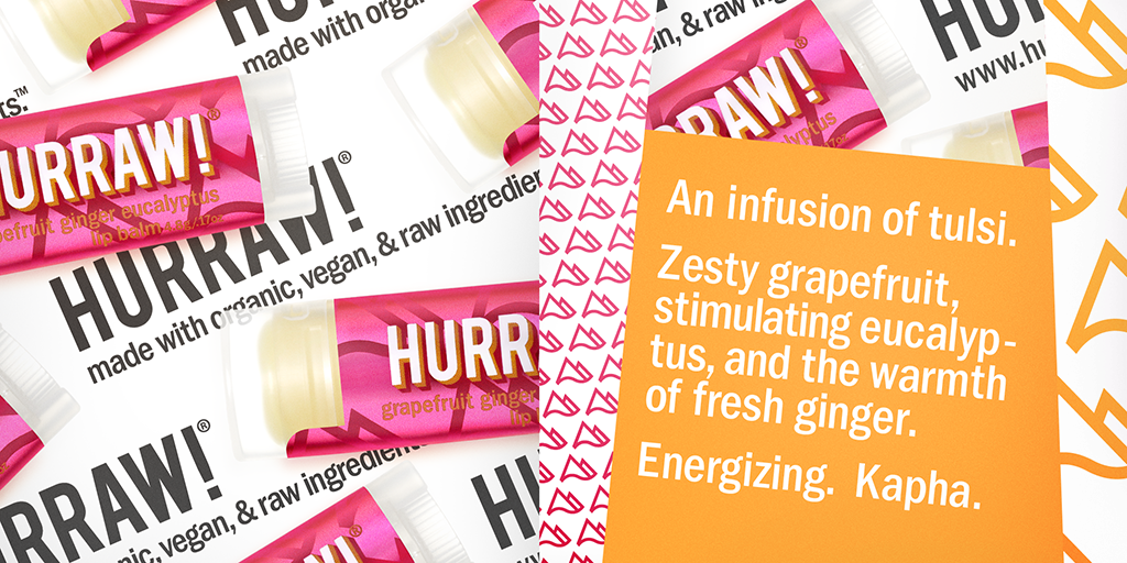 Hurraw! Kapha Lip Balm : grapefruit ginger eucalyptus