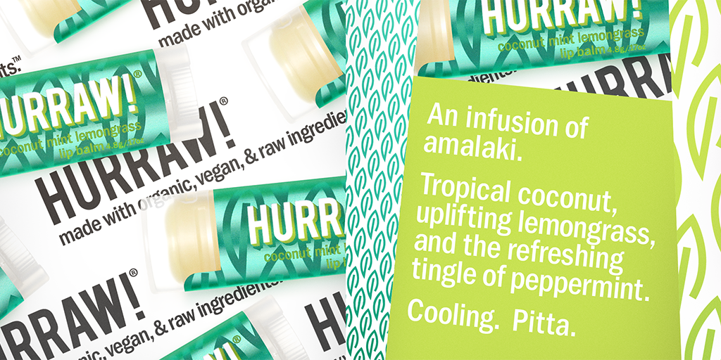 Hurraw! Pitta Lip Balm : coconut mint lemongrass